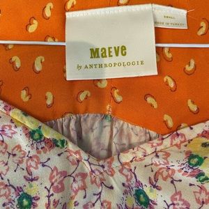 Maeve by Anthropology orange shirt size small